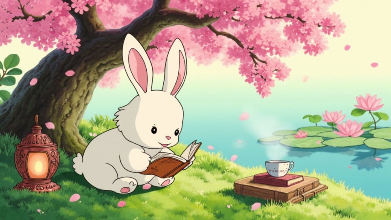 Cozy Bunny Reading Lo-fi