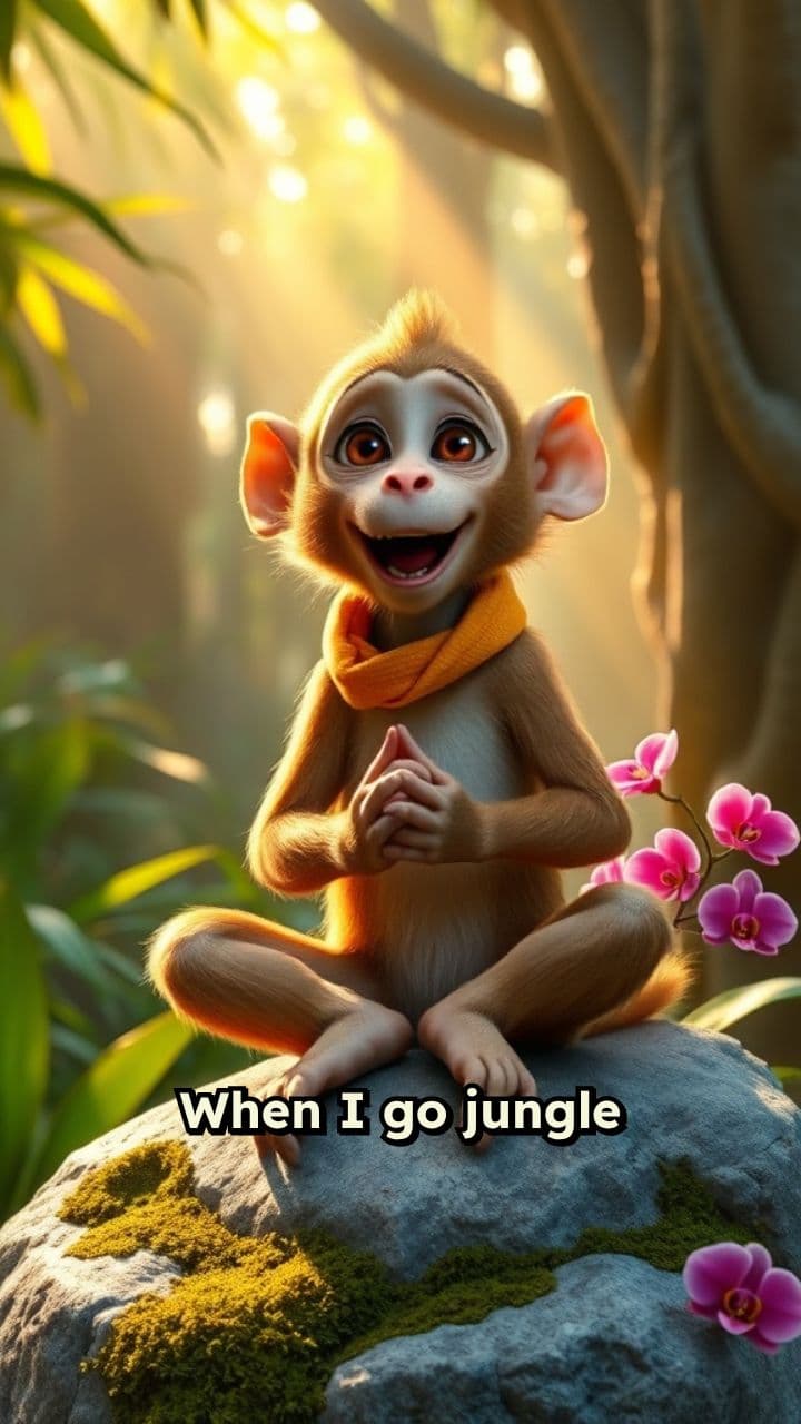 Singing Monkey in the Jungle