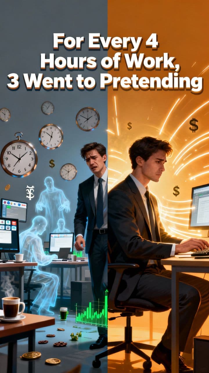 For Every 4 Hours of Work, 3 Went to Pretending