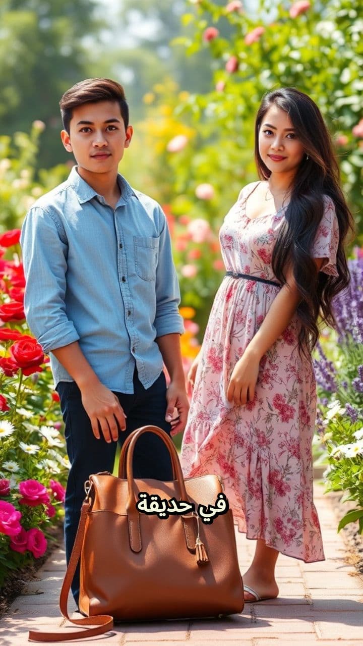 حب في حديقة مزهرة