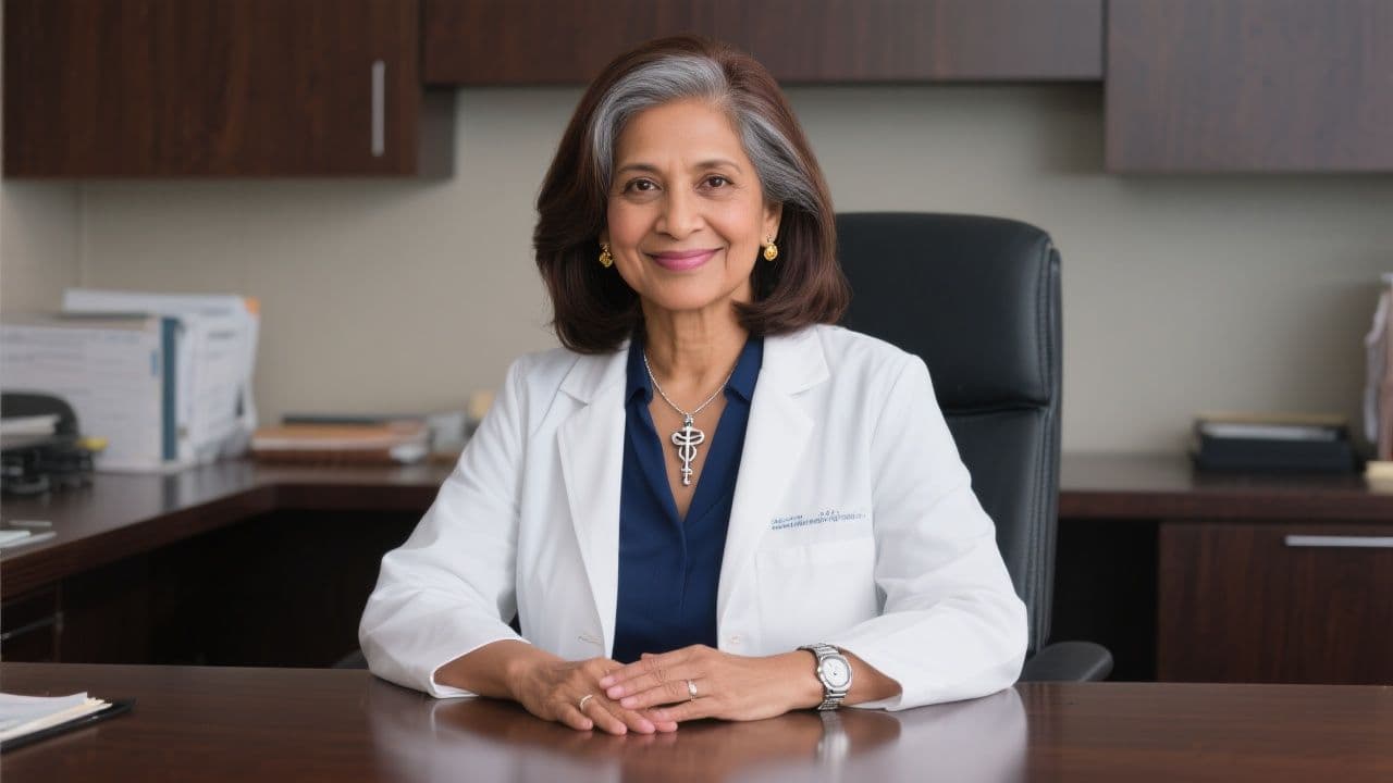 Accomplished Indian American Doctor at Work