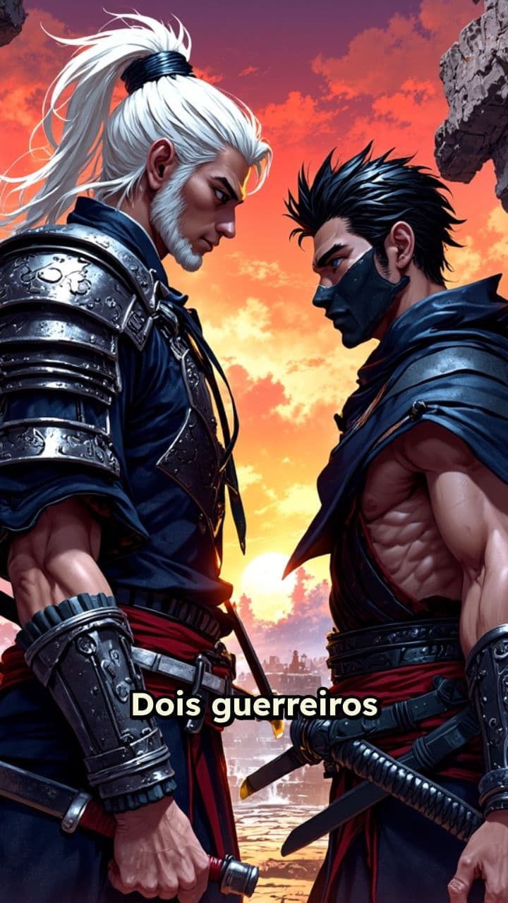 Confronto nas Ruínas ao Pôr do Sol