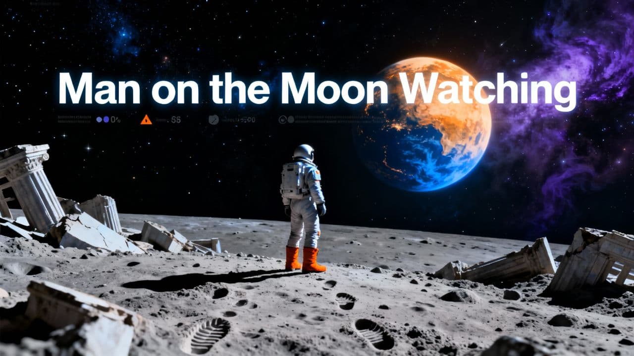 Man on the Moon Watching