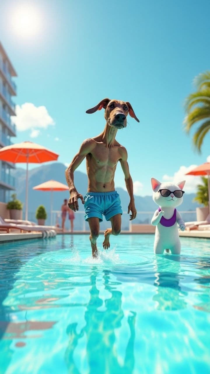 Humiliation at the Rooftop Pool