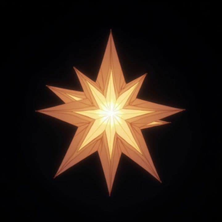 Drehender Weihnachtsstern aus Papier