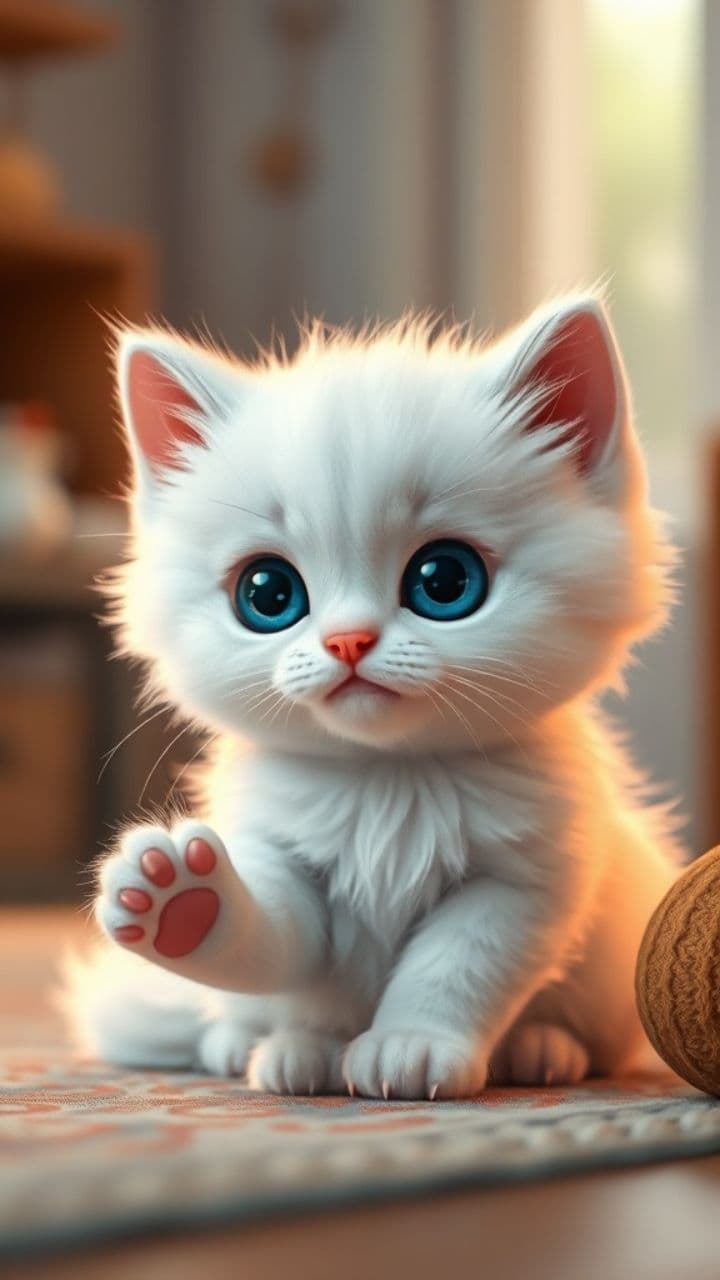 Fluffy Kitten Playtime