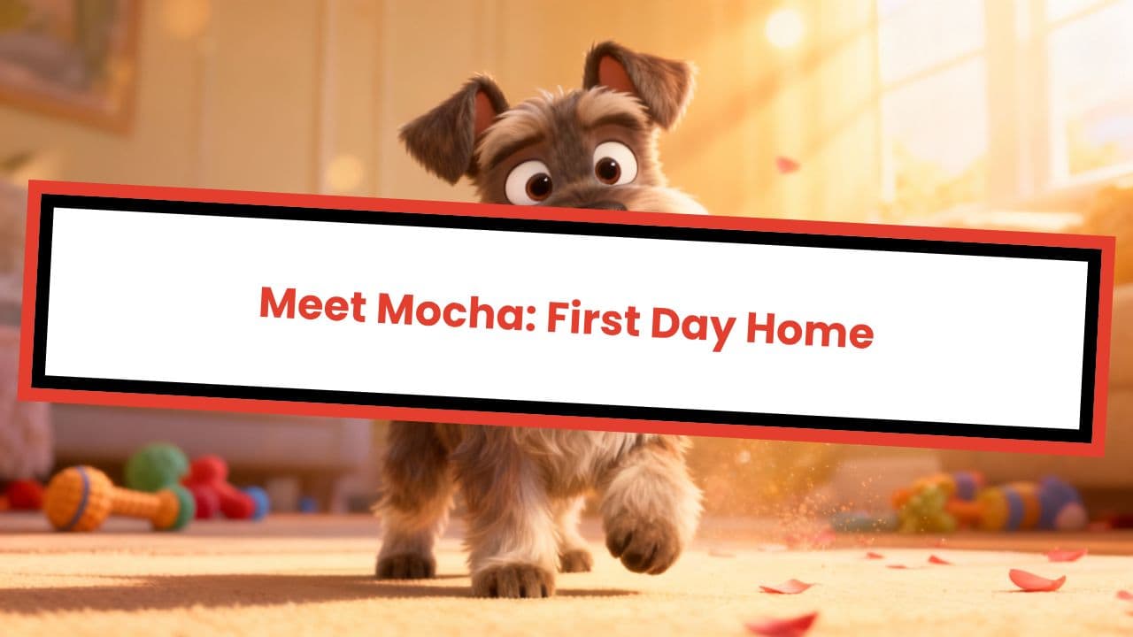 Meet Mocha: First Day Home