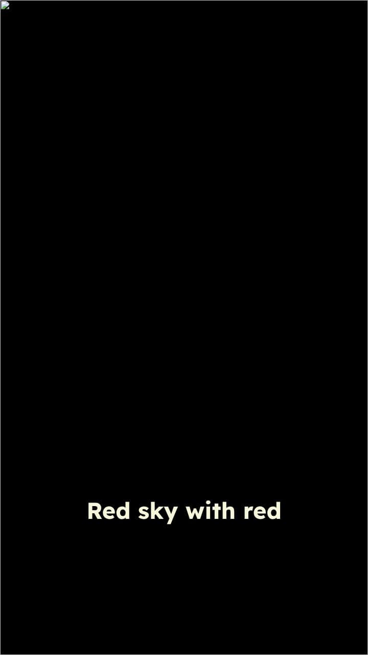 Girl Running Under Red Lightning