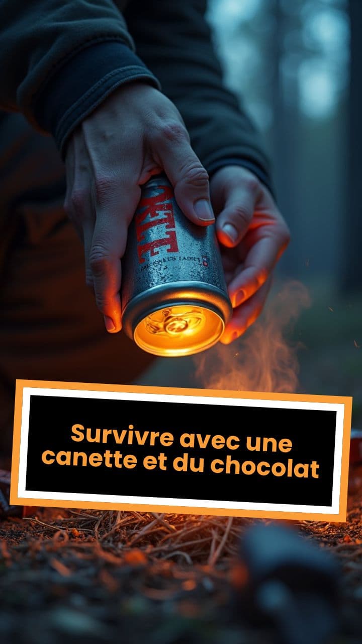 Survivre avec une canette et du chocolat