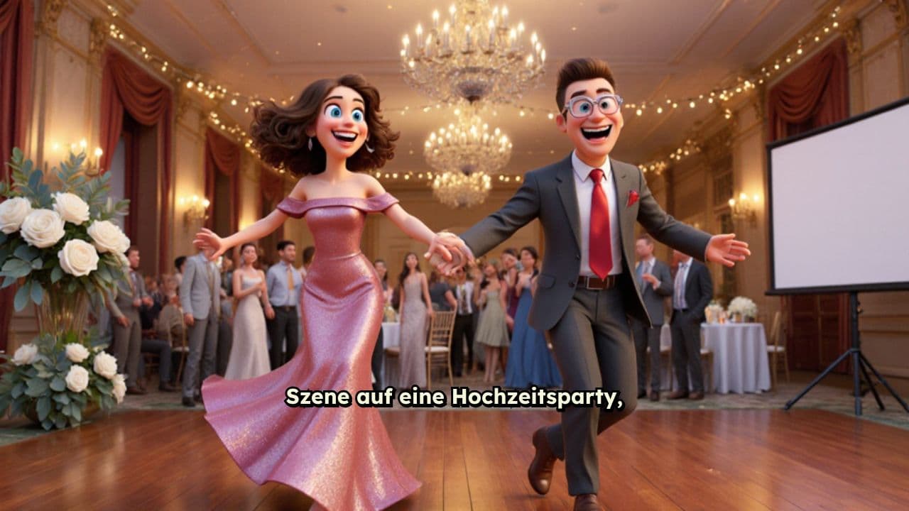 Hochzeitsparty mit faszinierenden Erinnerungen