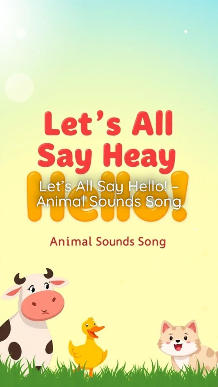 Let's All Say Hello! – Animal Sounds Song
