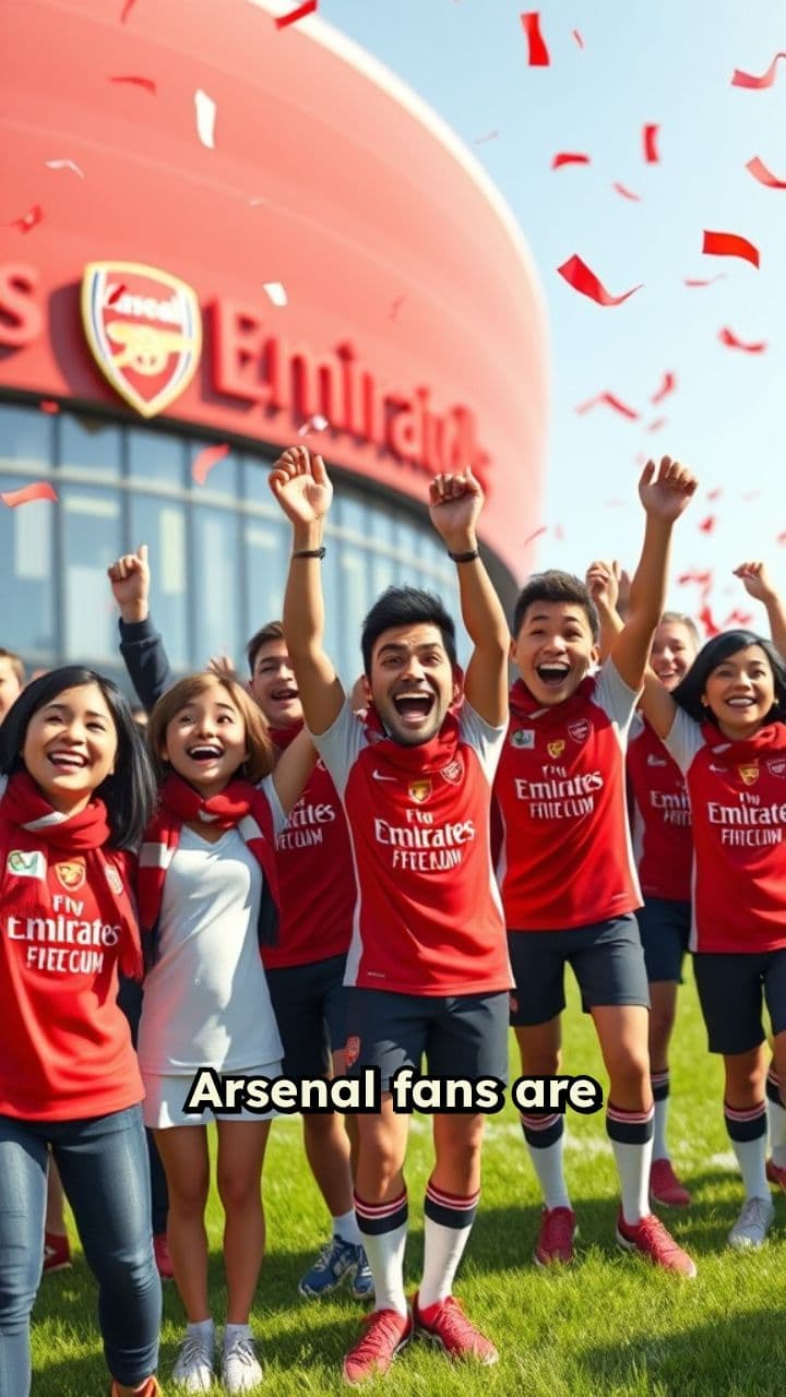 Arsenal Fans Celebrate Eze Transfer Mural