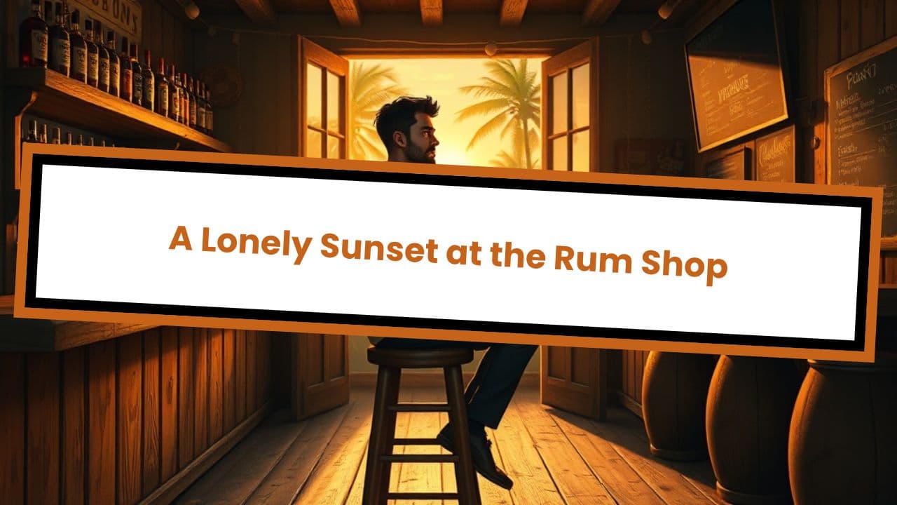 A Lonely Sunset at the Rum Shop