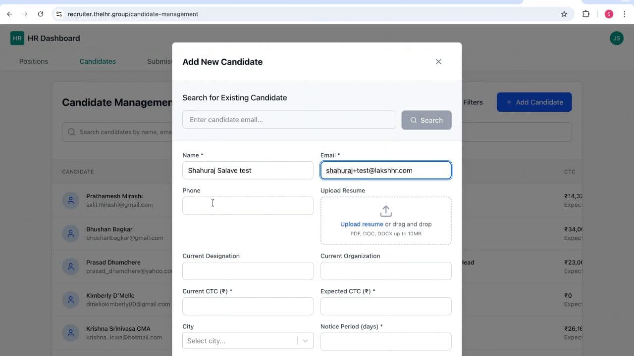 Recruiter Portal Guide