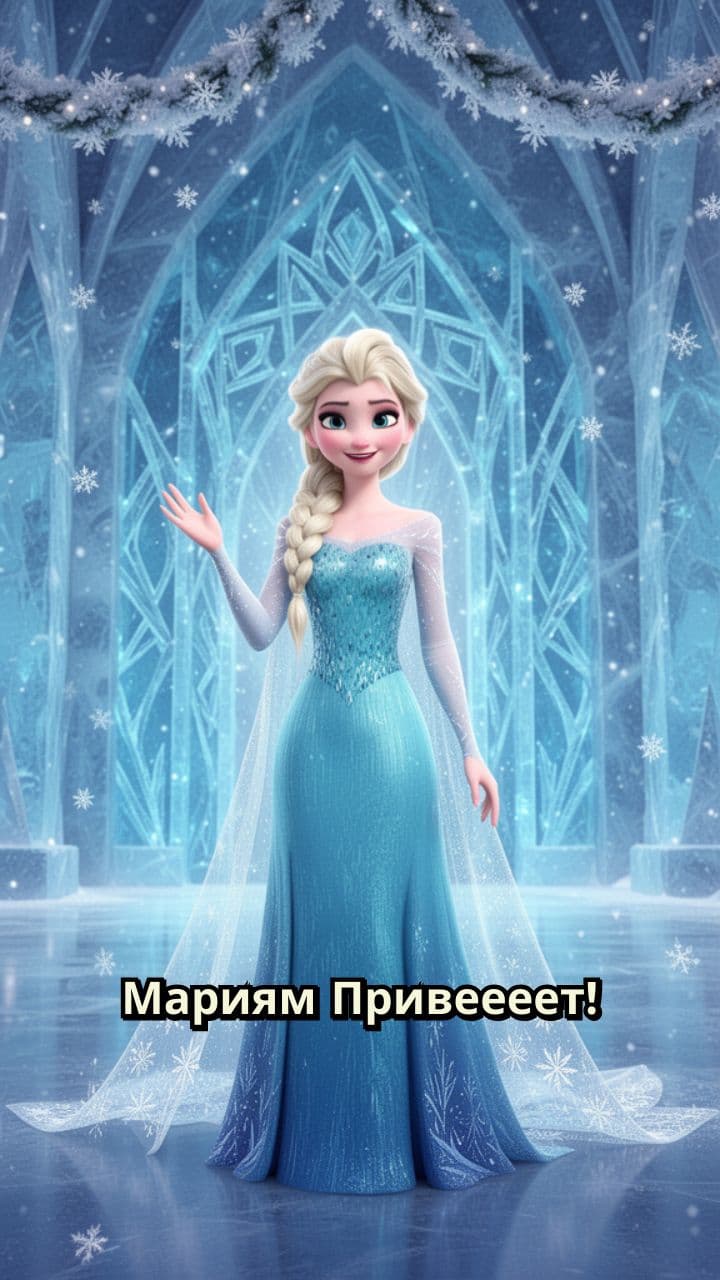 Magical New Year Greeting from the Ice Queen