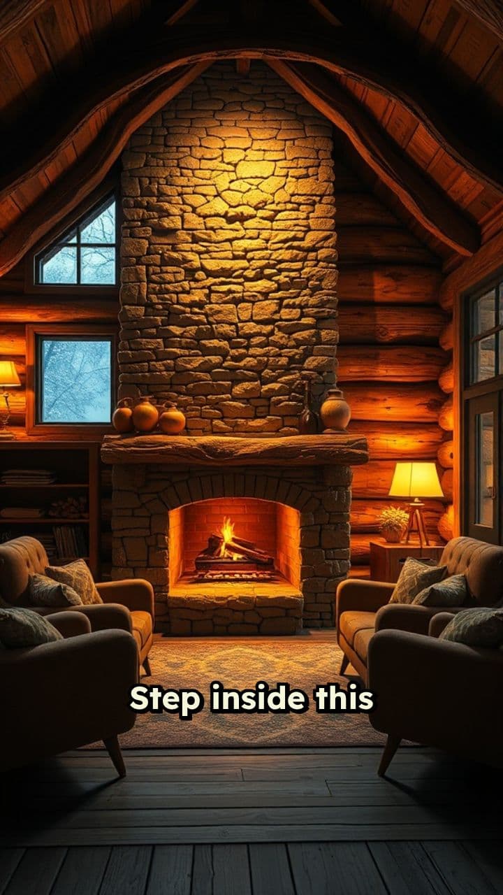 Cozy Log Cabin Winter Retreat
