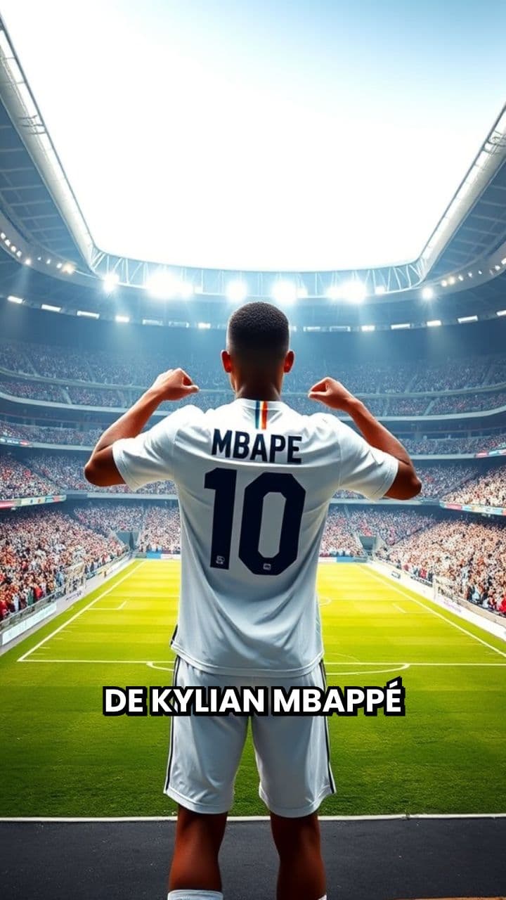 Mbappé presenta su dorsal 10 en el Bernabéu
