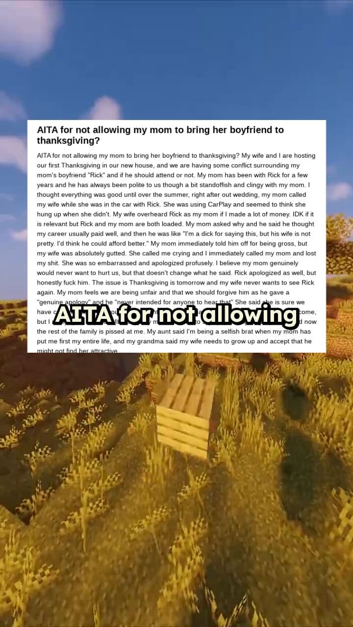 Thanksgiving Conflict Over Mom's Boyfriend