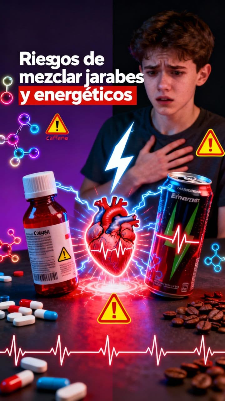 Riesgos de mezclar jarabes y energéticos