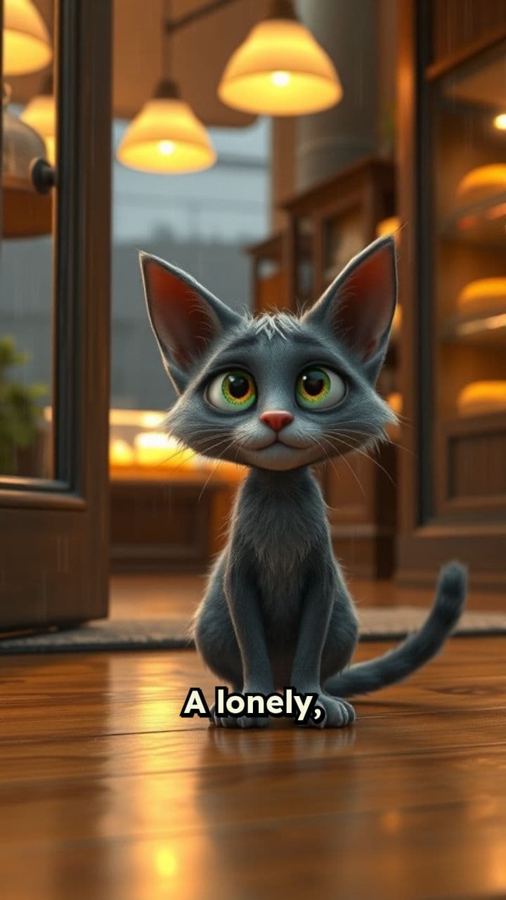 Кот в уютной пекарне