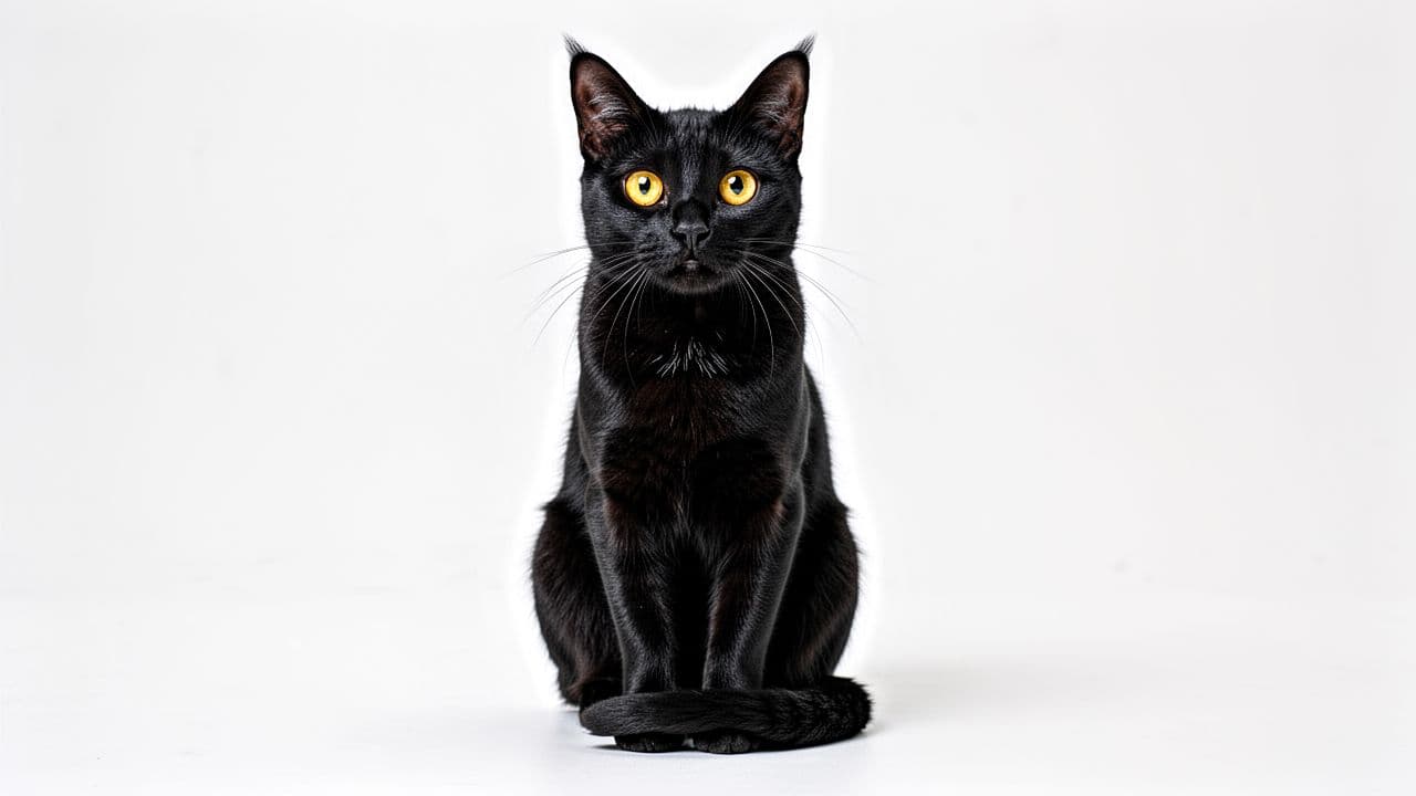 Мяукающая черная кошка