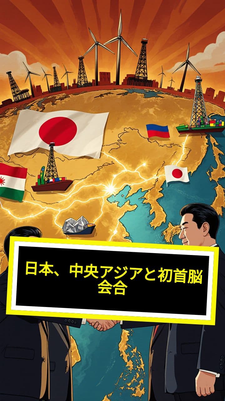 日本、中央アジアと初首脳会合