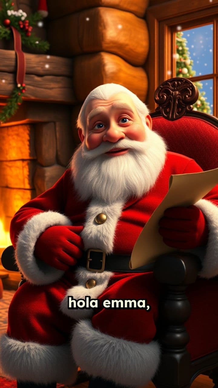 Mensaje de Papá Noel para Emma