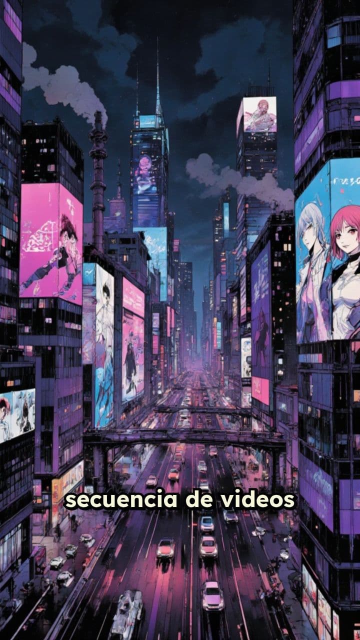 Ciudad Ciberpunk: Animación 2D estilo Anime