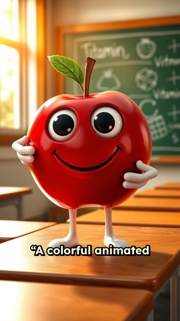 Animated Apple Teaches Nutrition