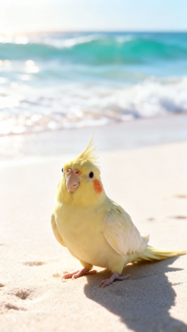 Calopsitas Dançando na Praia