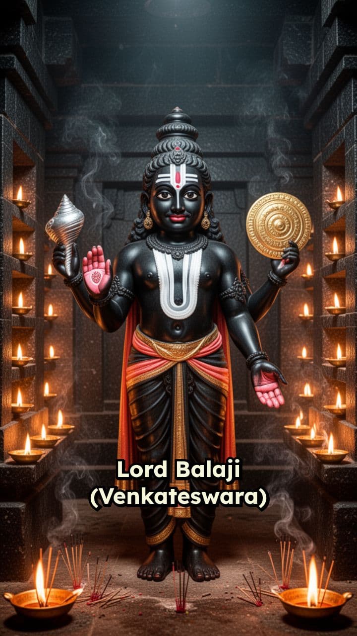 Lord Venkateswara in Tirumala Temple