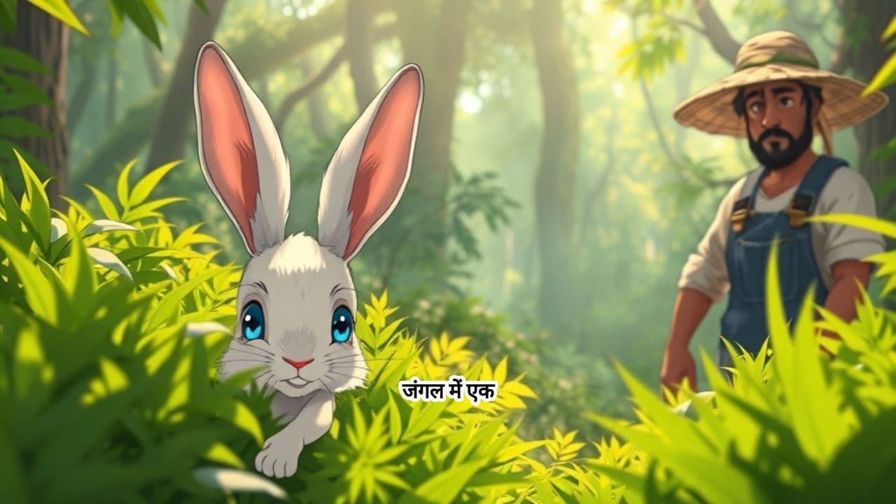 चतुर खरगोश और किसान का जाल