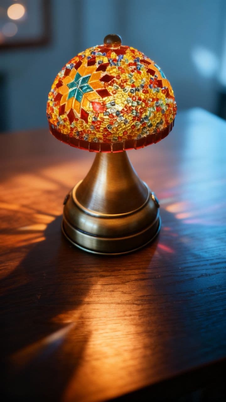 The Mosaic Lamp's Glow