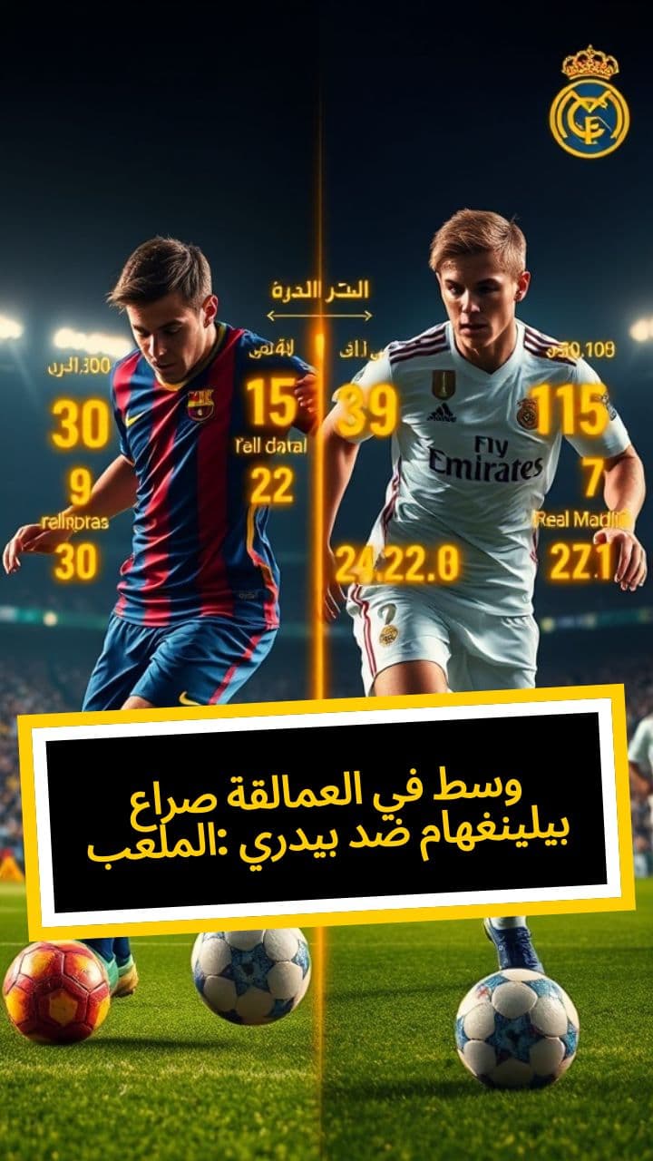 صراع العمالقة في وسط الملعب: بيدري ضد بيلينغهام