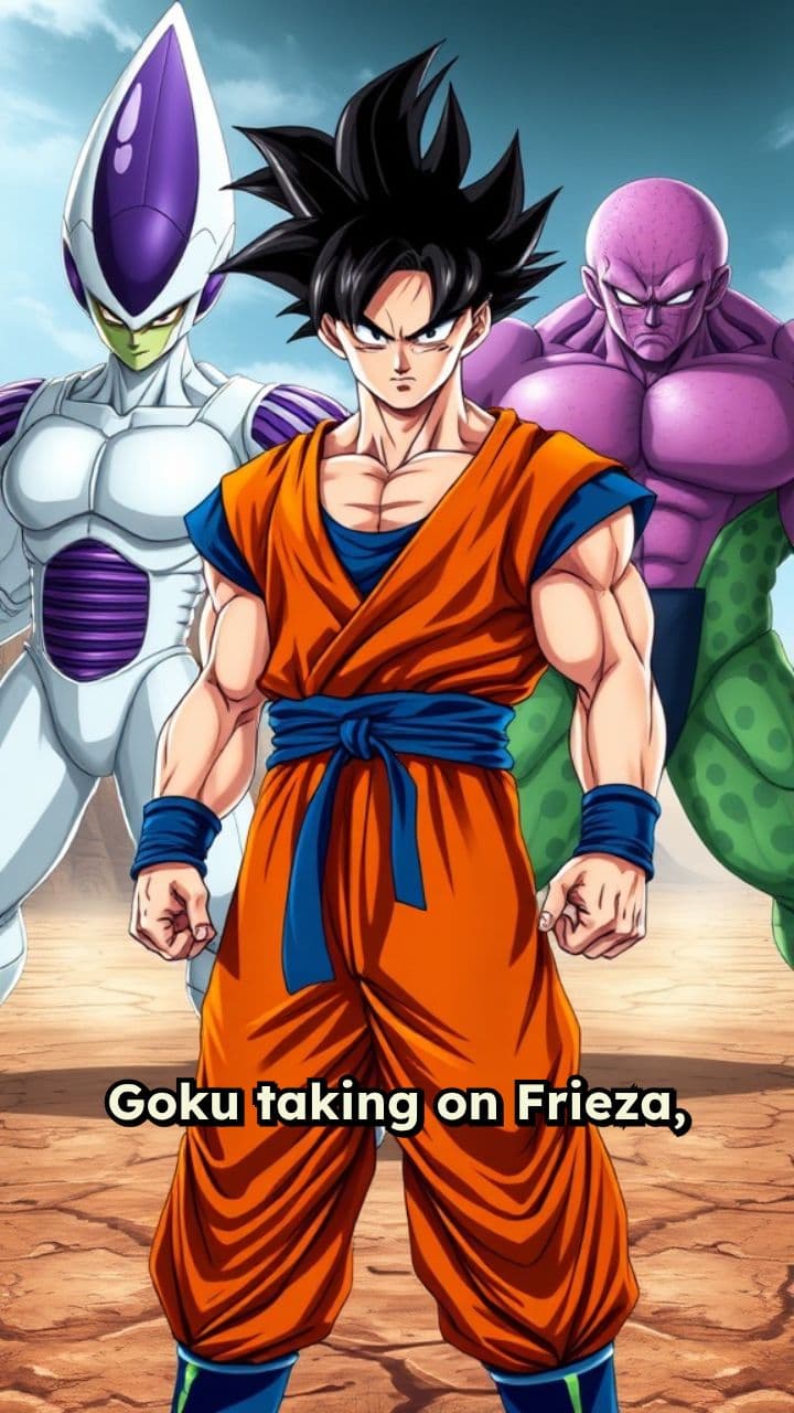 Goku's Ultimate Battle Against Three Foes