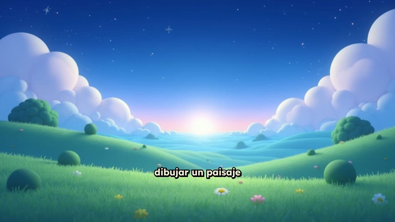 Koala y gato en un paisaje colorido