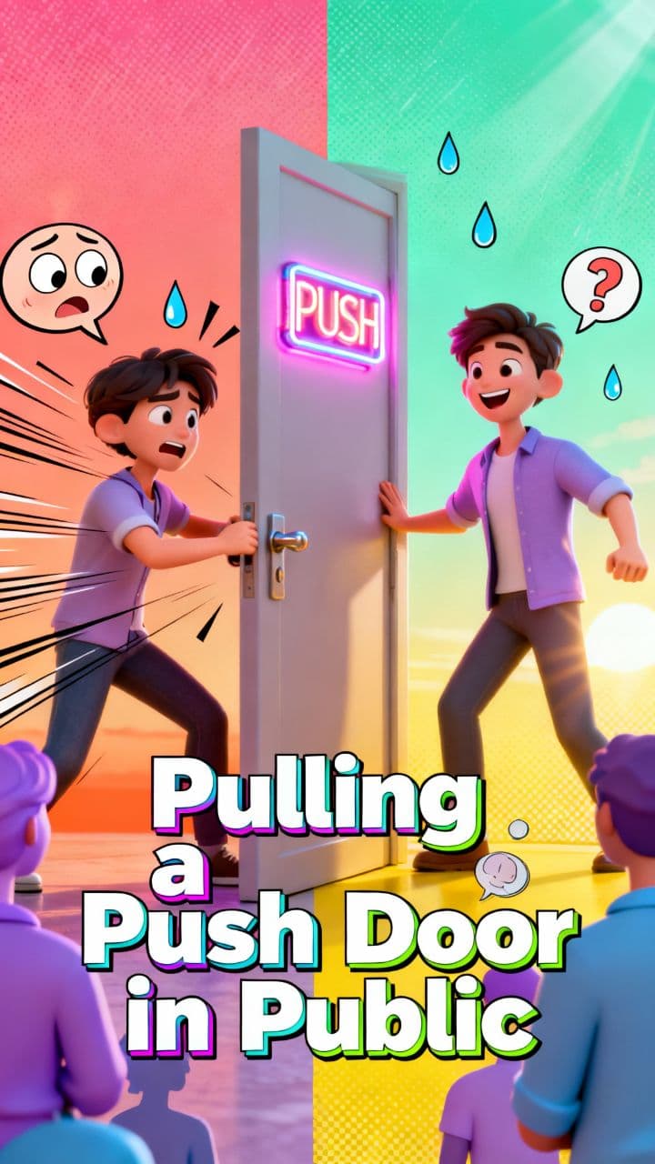 Pulling a Push Door in Public