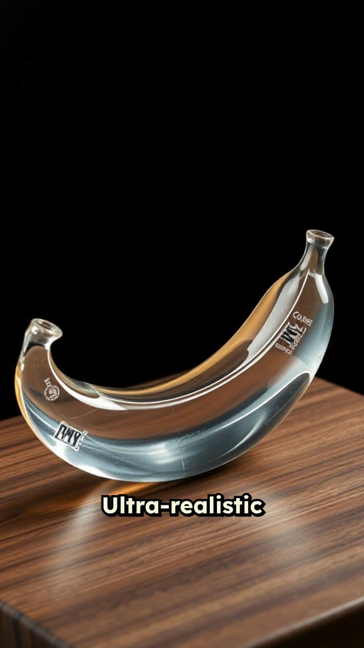 Glass Banana ASMR Slice Macro