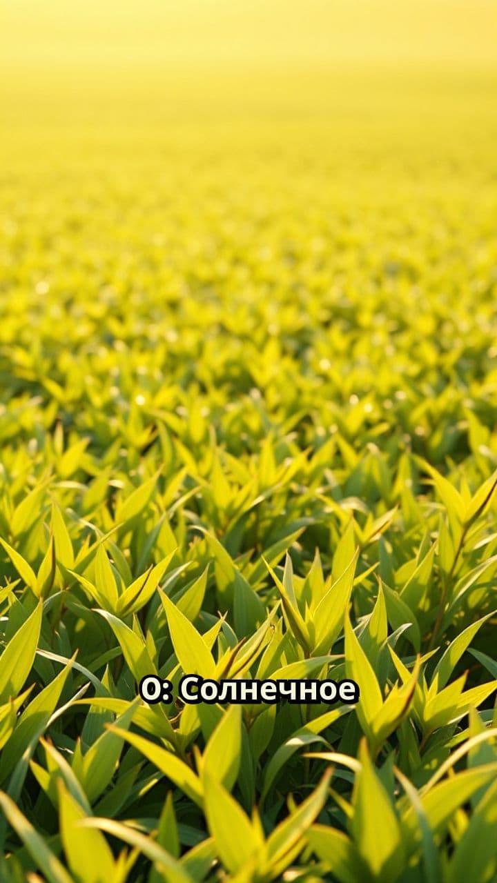 Солнечное поле с каплями воды