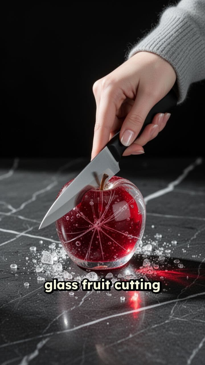 Glass Fruit Cutting