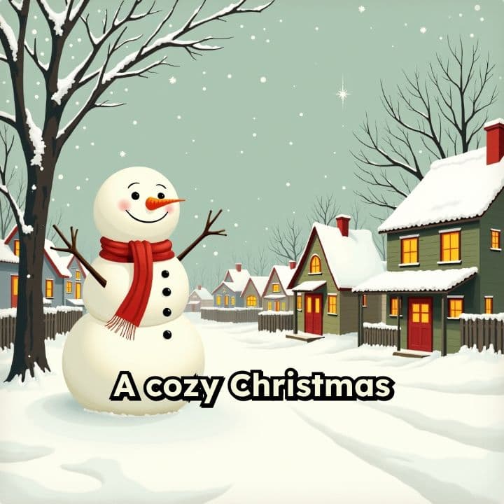 Cozy Christmas Market Scene