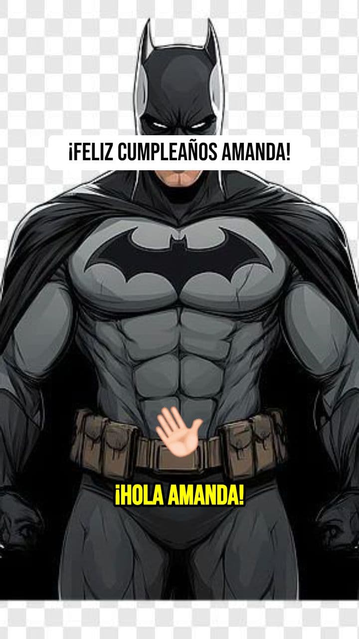 Mensaje de Cumpleaños de Batman para Amanda
