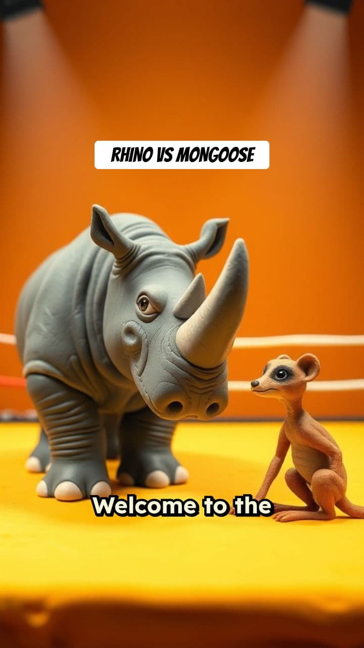 Rhino vs Mongoose: The Claymation Clash