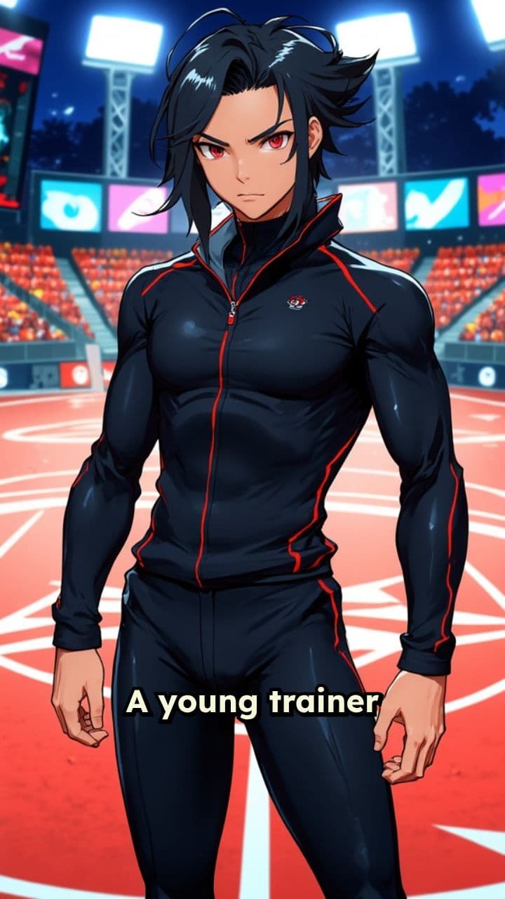 Fiery Trainer in Black Attire