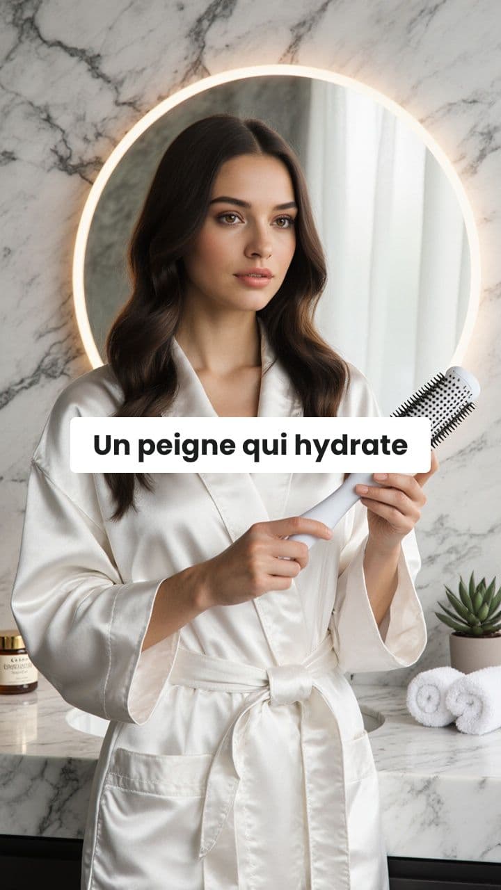 Peigne hydratant démêlant instantané