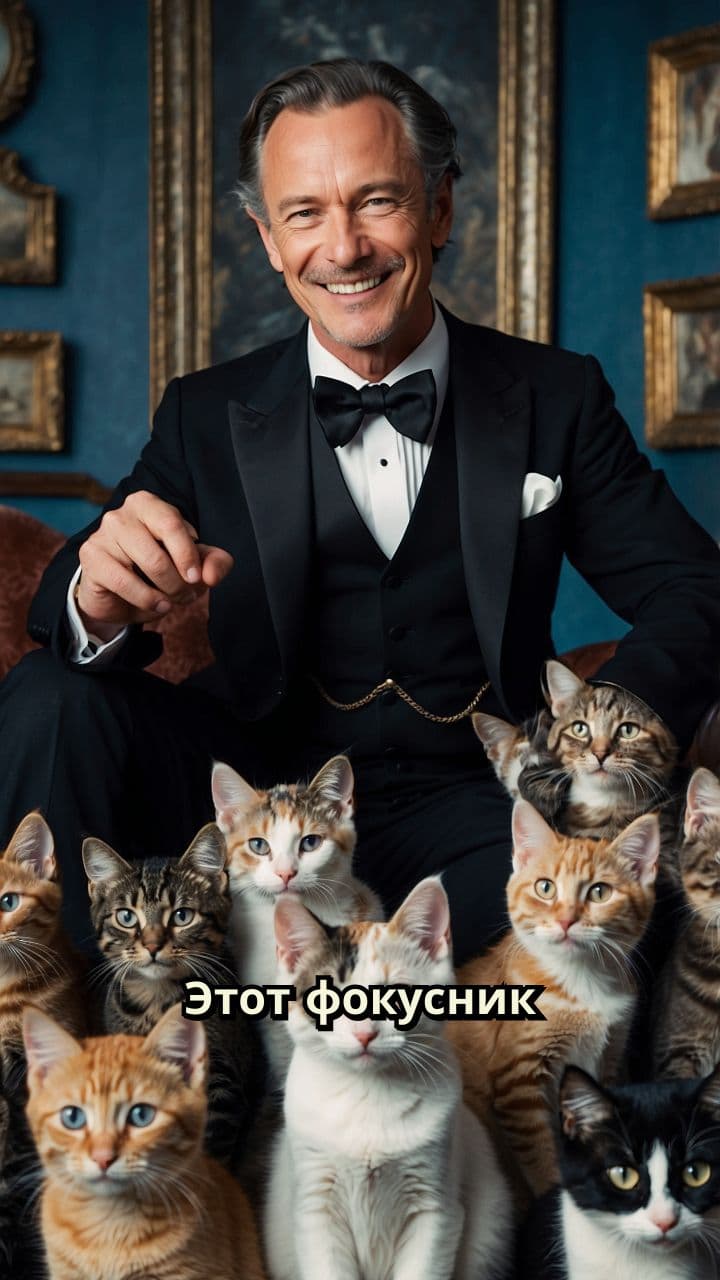 Фокус с котятами из шляпы