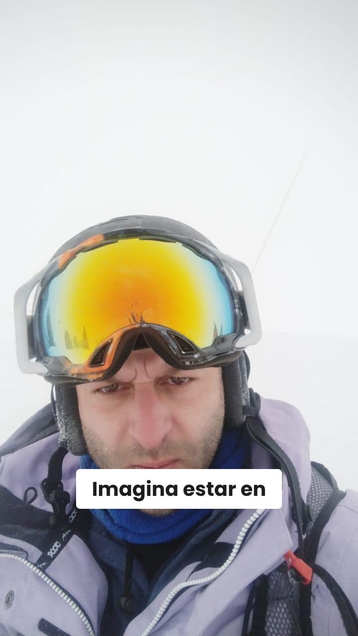 Tormenta fálica de hielo en la montaña