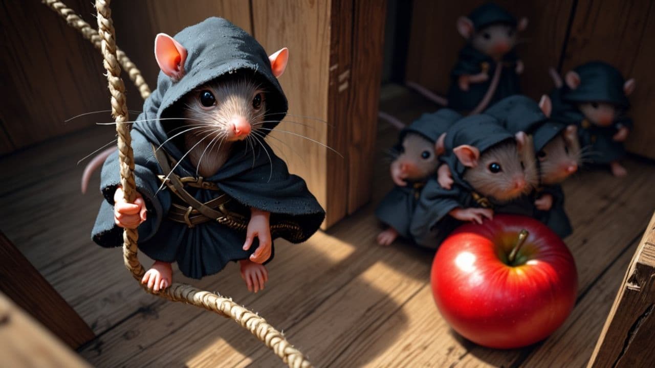Les rats voleurs et la pomme piégée