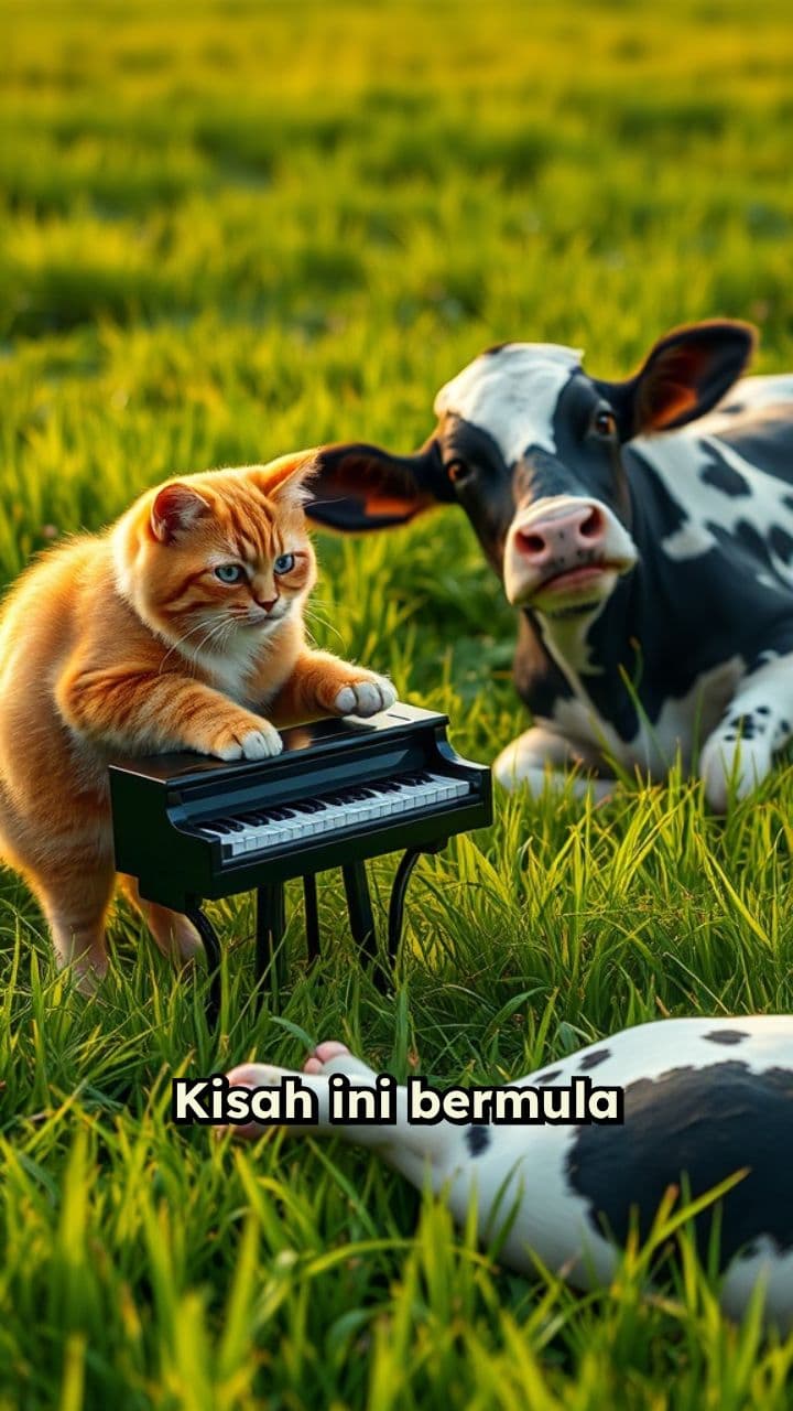 Kucing Oranye dan Sapi Ajaib