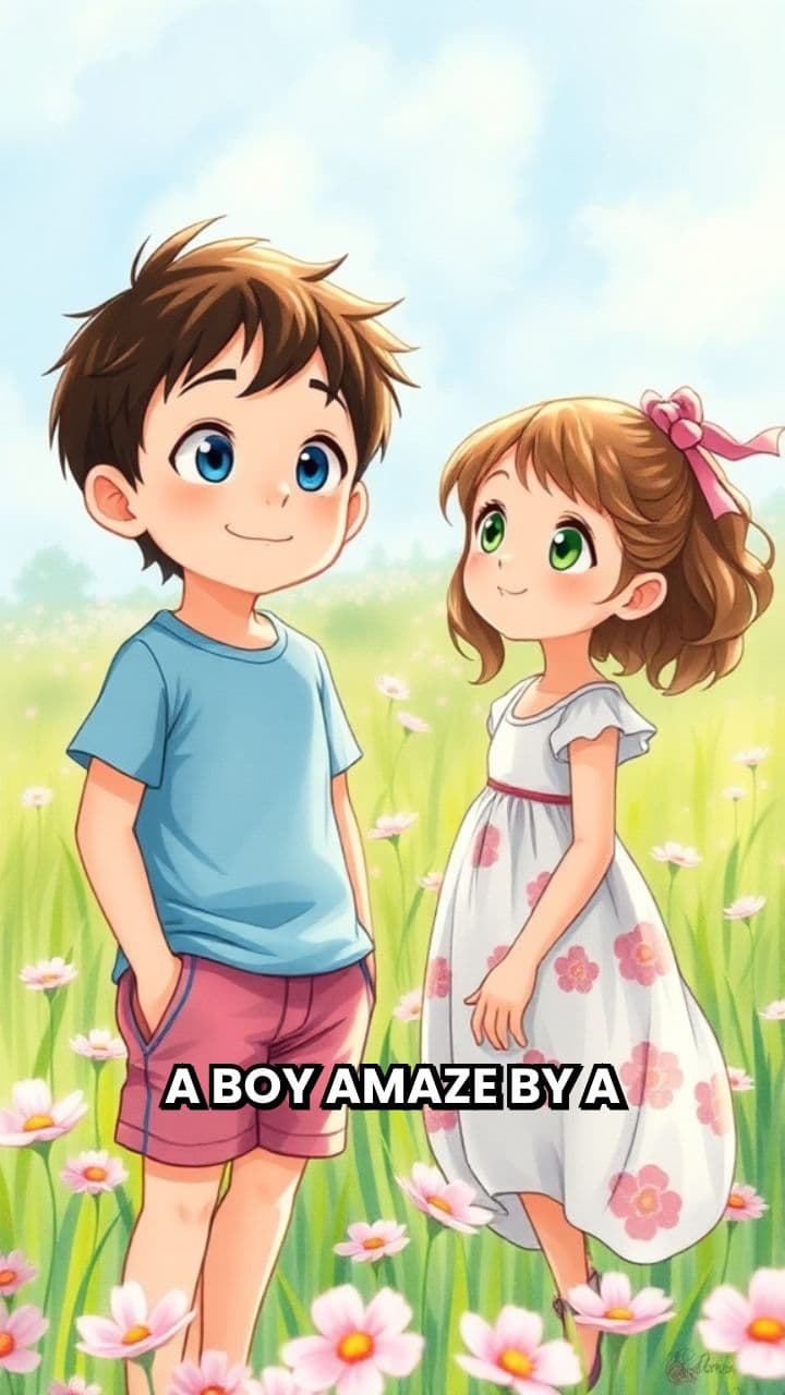 A Boy Enchanted by a Girl's Beauty